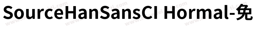SourceHanSansCI Hormal字体转换